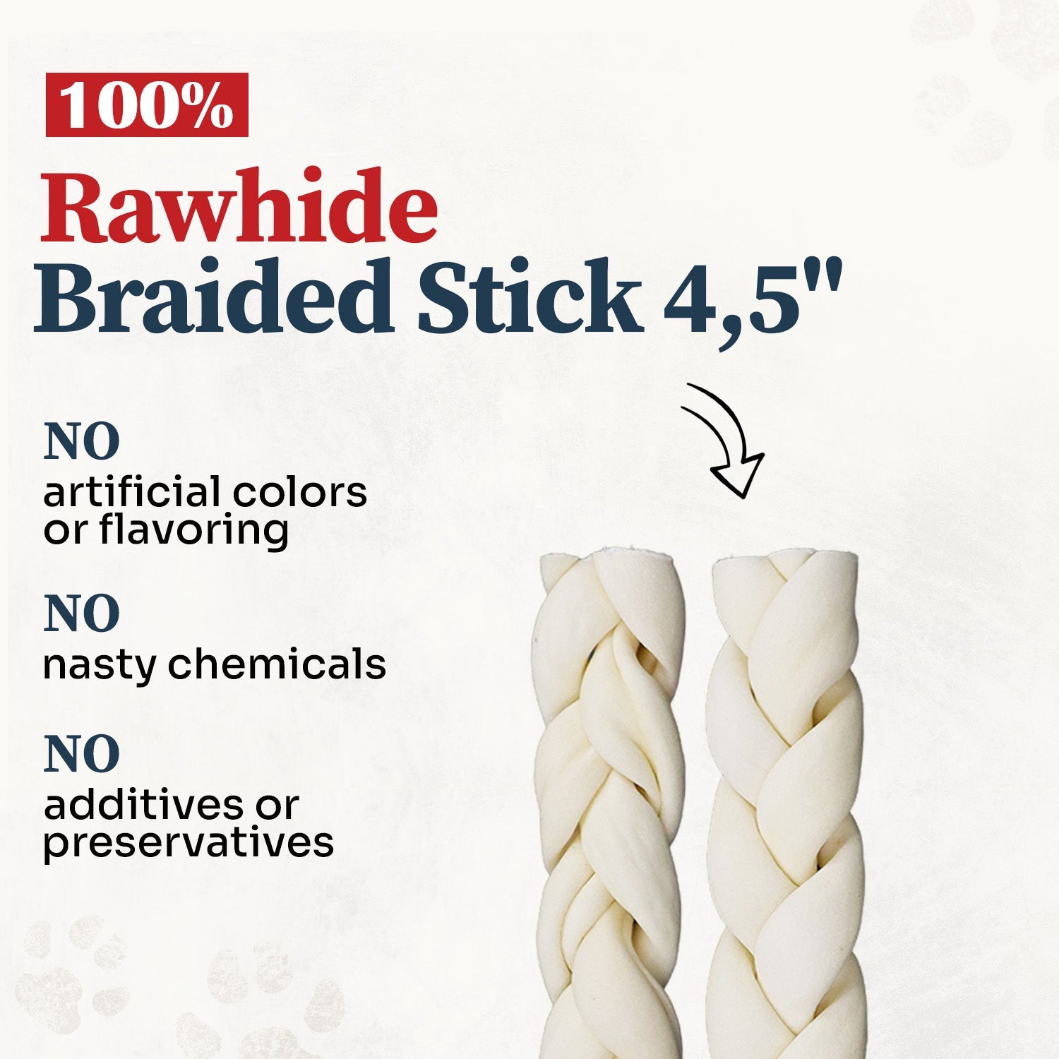 Rawhide Braided Sticks 5 Inch